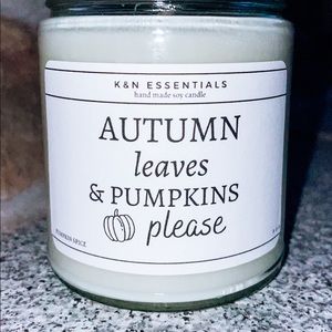 9oz Soy Candle. SCENT: Pumpkin Spice